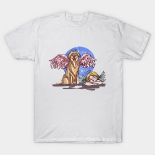 Baby and Dog angel T-Shirt